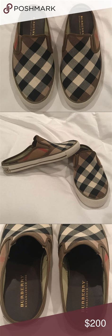 burberry slip on shoes womens